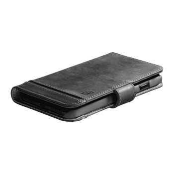 Prémiové kožené puzdro typu kniha Cellularline Supreme pre Apple iPhone 14, čierne