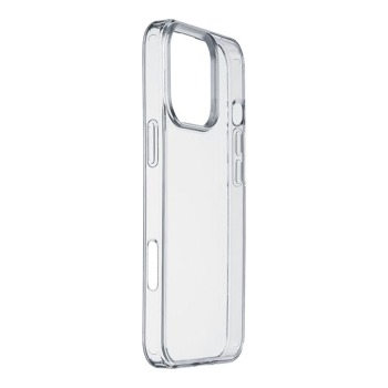 Priehľadný zadný kryt s ochranným rámom Cellularline Clear Duo pre Apple iPhone 16 Pro