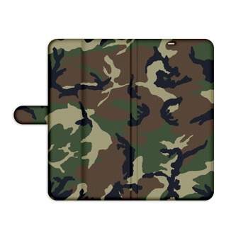 Knižný obal pre Samsung Galaxy A41 - Dark camouflage
