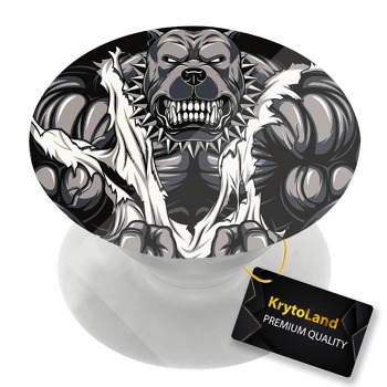 Prémiový biely popsocket so vzorom