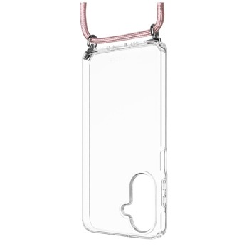 Puzdro FIXED Pure Neck s odnímateľnou ružovou šnúrkou pre Samsung Galaxy A26 5G